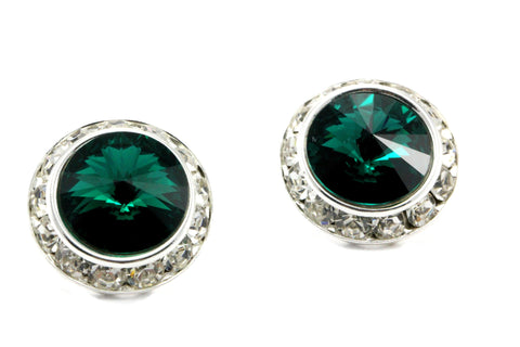Emerald Jade Jewel Studs