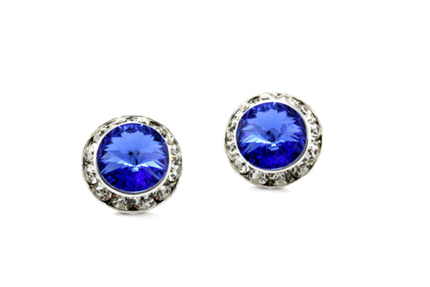 Petite Ocean Blue Jewel Studs